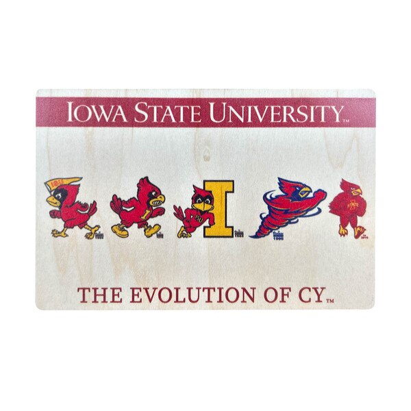 Iowa State Evolution of Cy Wood Postcard